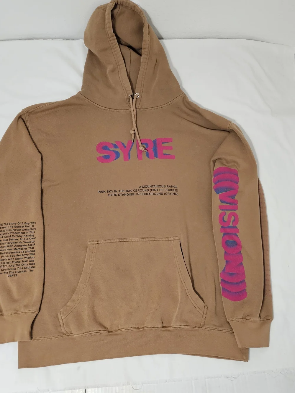 Jaden Smith SYRE Beautiful Confusion Hoodie Tan Pullover Merch Streetwear Unisex - Picture 5 of 9